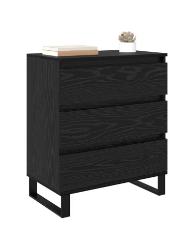 Credenza Rovere Nero 60 x 35 x 70 cm Legno multistrato