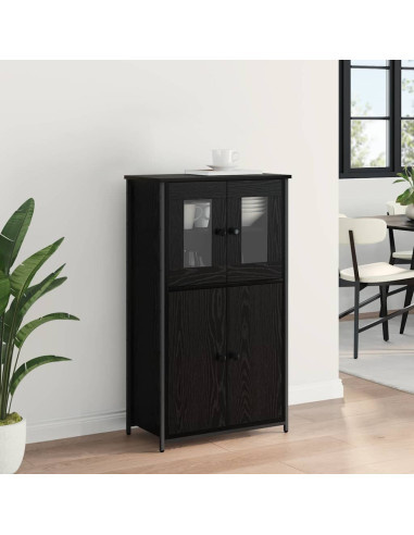 Credenza Rovere Nero 62 x 32 x 106,5 cm Legno multistrato