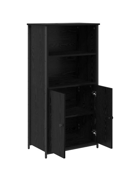 Credenza Rovere Nero 62 x 36 x 121,5 cm Legno multistrato