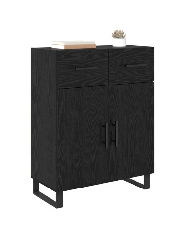 Credenza Rovere Nero 69,5 x 34 x 90 cm Legno multistrato