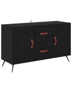 Credenza Rovere Nero 100 x 36 x 60 cm Legno multistrato 2