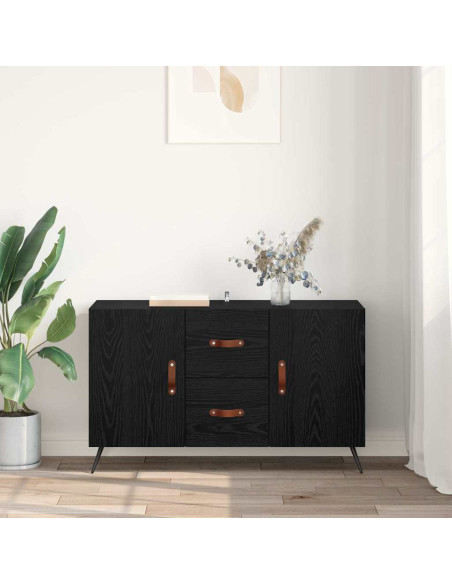 Credenza Rovere Nero 100 x 36 x 60 cm Legno multistrato