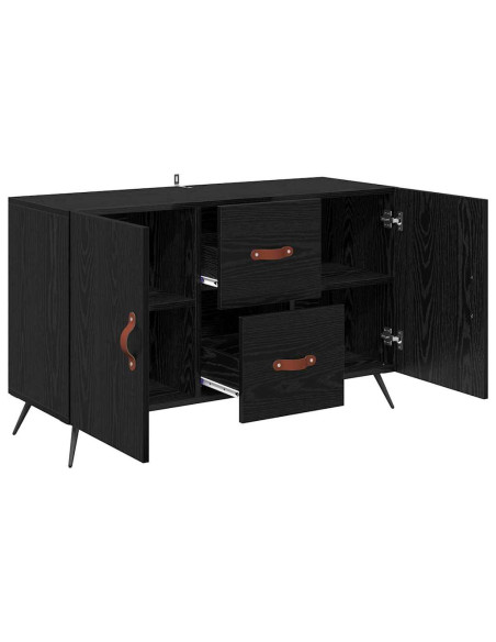Credenza Rovere Nero 100 x 36 x 60 cm Legno multistrato