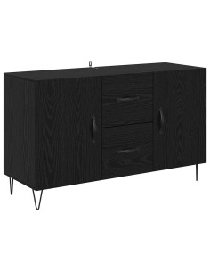 Credenza Rovere Nero 100 x 36 x 60 cm Legno multistrato 2