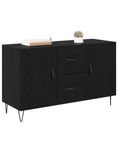 Credenza Rovere Nero 100 x 36 x 60 cm Legno multistrato