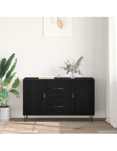 Credenza Rovere Nero 100 x 36 x 60 cm Legno multistrato