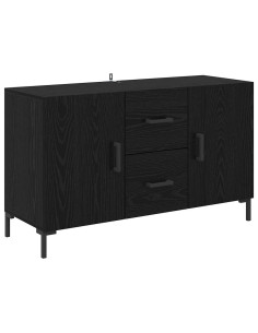 Credenza Rovere Nero 100 x 36 x 60 cm Legno multistrato 2