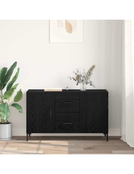 Credenza Rovere Nero 100 x 36 x 60 cm Legno multistrato