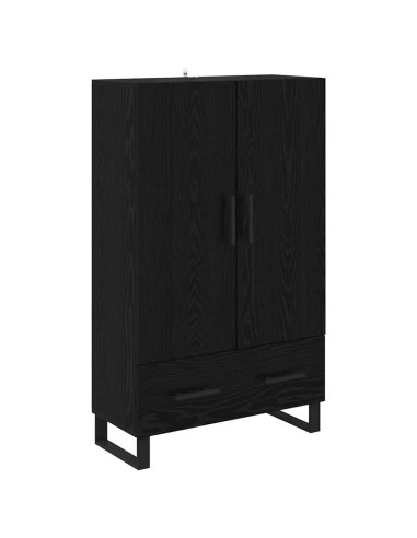 Credenza Rovere Nero 69,5 x 30 x 115 cm Legno multistrato