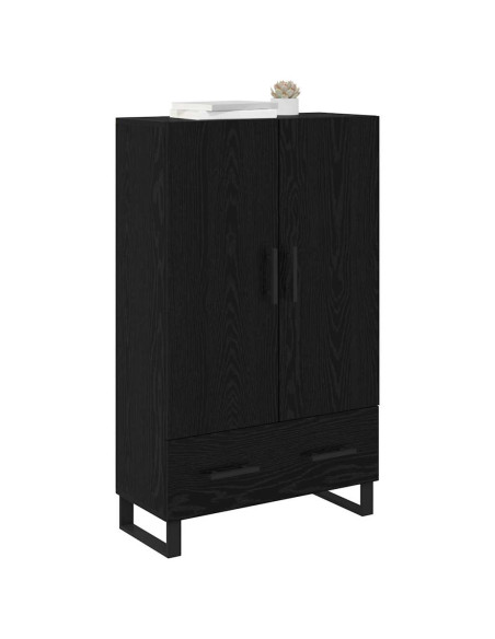 Credenza Rovere Nero 69,5 x 30 x 115 cm Legno multistrato