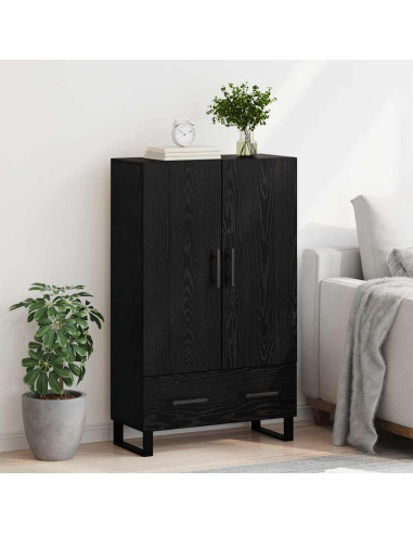 Credenza Rovere Nero 69,5 x 30 x 115 cm Legno multistrato
