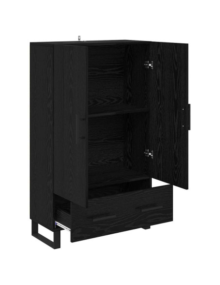 Credenza Rovere Nero 69,5 x 30 x 115 cm Legno multistrato