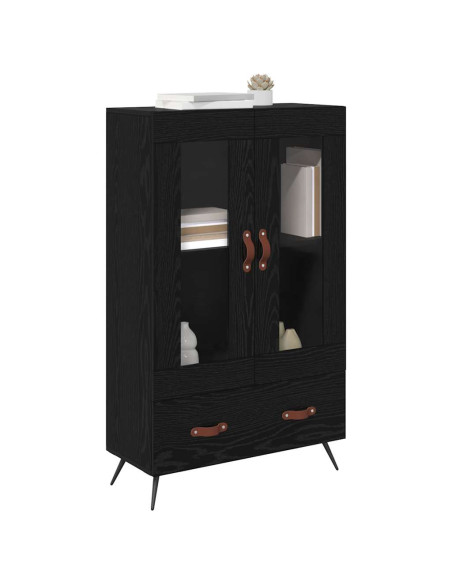 Credenza con cassetto Rovere Nero 69,5 x 31 x 115 cm