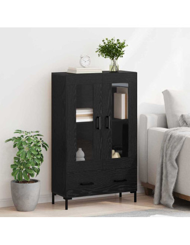 Credenza Rovere Nero 69,5 x 31 x 115 cm Legno multistrato