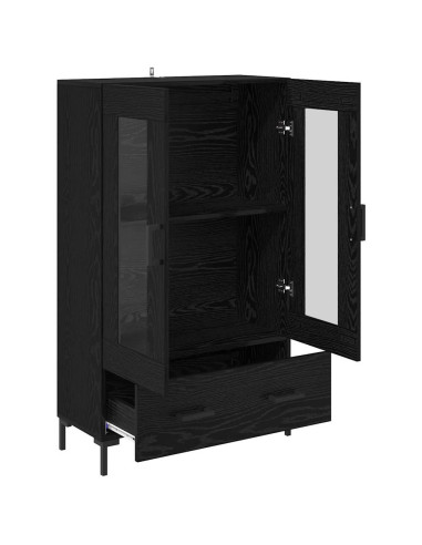 Credenza Rovere Nero 69,5 x 31 x 115 cm Legno multistrato