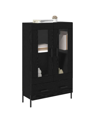 Credenza con cassetto Corona Rovere Nero 69,5 x 31 x 115 cm