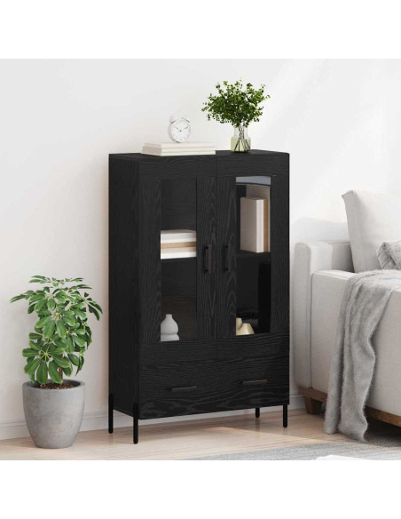 Credenza con cassetto Corona Rovere Nero 69,5 x 31 x 115 cm