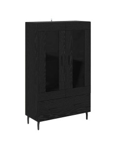 Credenza Rovere Nero 69,5 x 31 x 115 cm Legno multistrato 2
