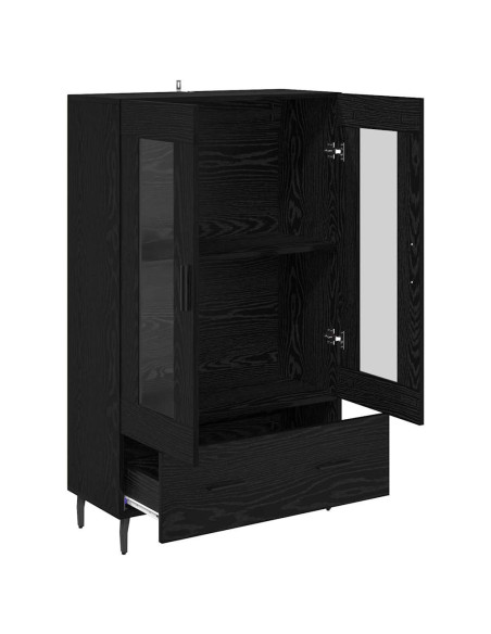 Credenza Rovere Nero 69,5 x 31 x 115 cm Legno multistrato