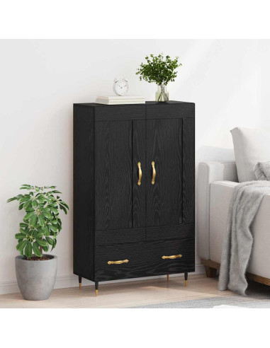 Credenza Rovere Nero 69,5 x 31 x 115 cm Legno multistrato