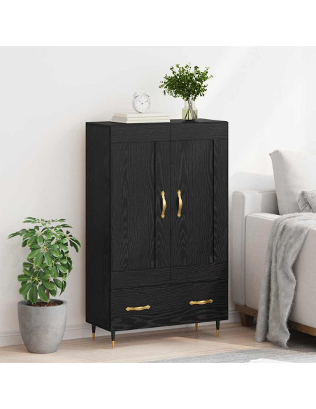 Credenza Rovere Nero 69,5 x 31 x 115 cm Legno multistrato