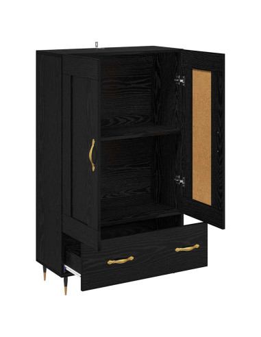Credenza Rovere Nero 69,5 x 31 x 115 cm Legno multistrato