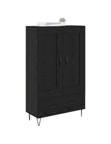 Credenza Rovere Nero 69,5 x 31 x 115 cm Legno multistrato