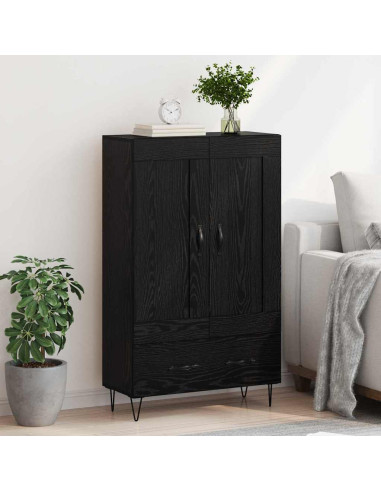 Credenza Rovere Nero 69,5 x 31 x 115 cm Legno multistrato