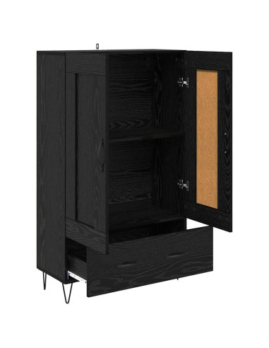 Credenza Rovere Nero 69,5 x 31 x 115 cm Legno multistrato