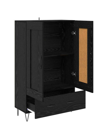 Credenza Rovere Nero 69,5 x 31 x 115 cm Legno multistrato