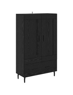 Credenza Rovere Nero 69,5 x 31 x 115 cm Legno multistrato 2