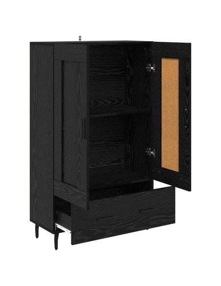 Credenza Rovere Nero 69,5 x 31 x 115 cm Legno multistrato
