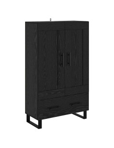 Credenza Rovere Nero 69,5 x 31 x 115 cm Legno multistrato 2