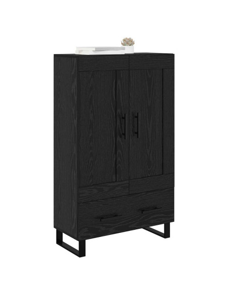 Credenza Rovere Nero 69,5 x 31 x 115 cm Legno multistrato
