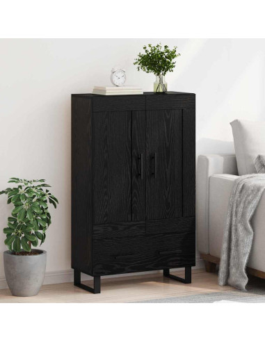 Credenza Rovere Nero 69,5 x 31 x 115 cm Legno multistrato