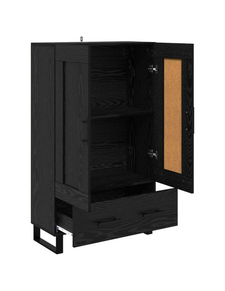 Credenza Rovere Nero 69,5 x 31 x 115 cm Legno multistrato