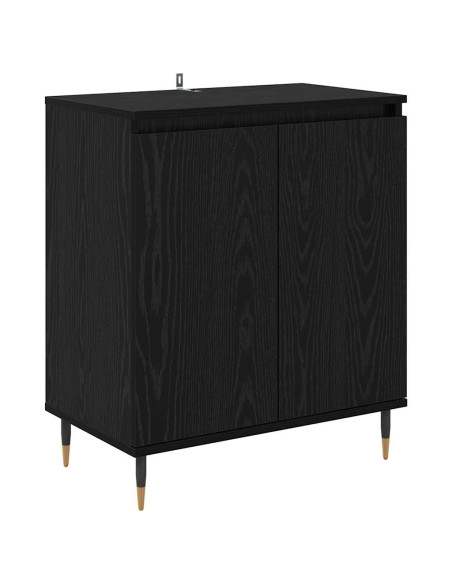 Credenza Rovere Nero 60 x 35 x 70 cm Legno multistrato