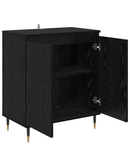 Credenza Rovere Nero 60 x 35 x 70 cm Legno multistrato