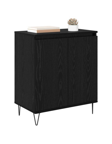 Credenza Rovere Nero 60 x 35 x 70 cm Legno multistrato