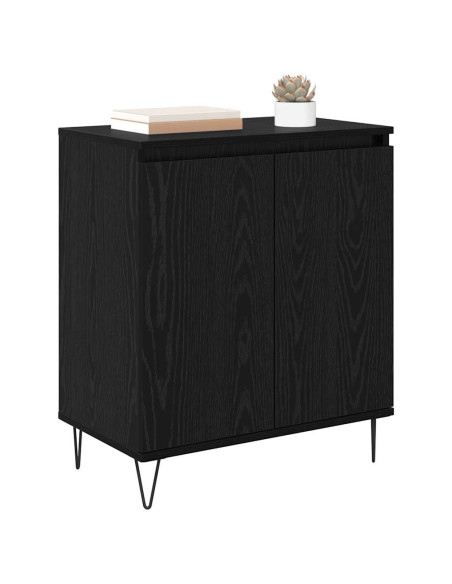 Credenza Rovere Nero 60 x 35 x 70 cm Legno multistrato