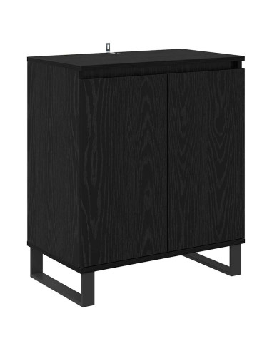 Credenza Rovere Nero 60 x 35 x 70 cm Legno multistrato