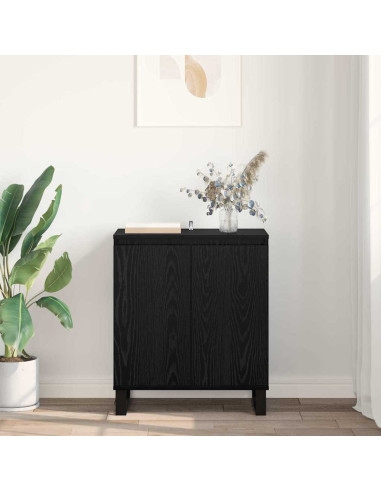 Credenza Rovere Nero 60 x 35 x 70 cm Legno multistrato