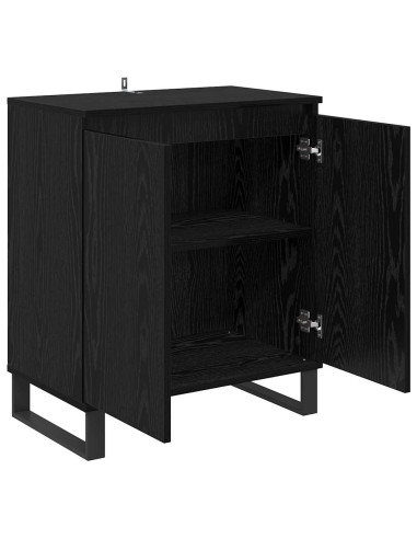 Credenza Rovere Nero 60 x 35 x 70 cm Legno multistrato