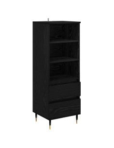 Credenza Rovere Nero 40 x 36 x 110 cm Legno multistrato 2