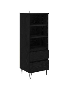 Credenza Rovere Nero 40 x 36 x 110 cm Legno multistrato 2