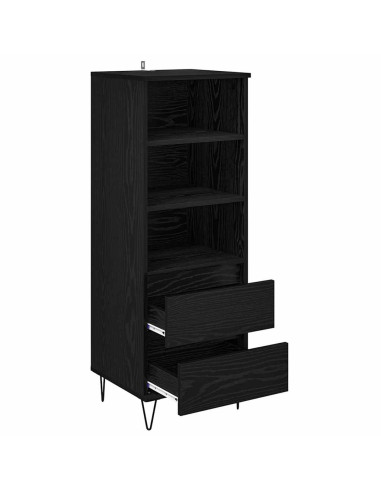 Credenza Rovere Nero 40 x 36 x 110 cm Legno multistrato