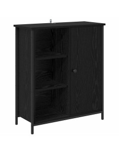 Credenza Rovere Nero 70 x 30 x 80 cm Legno multistrato 2