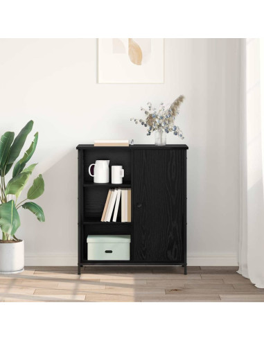 Credenza Rovere Nero 70 x 30 x 80 cm Legno multistrato