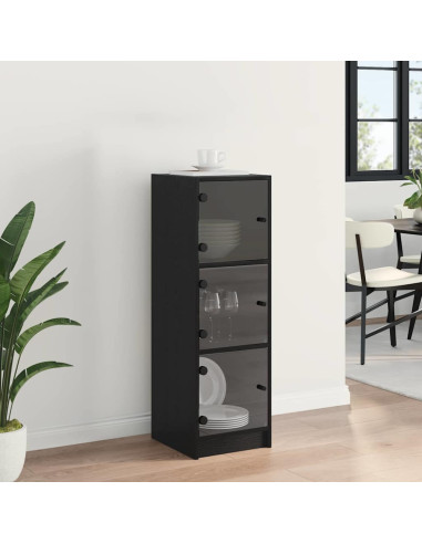 Credenza Rovere Nero 35 x 37 x 109 cm Legno multistrato