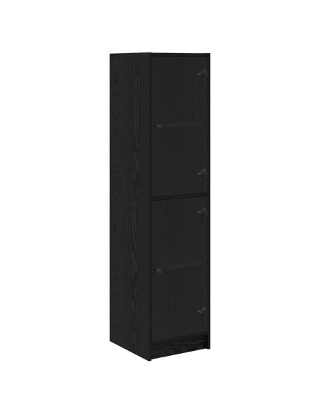 Credenza Rovere Nero 35 x 37 x 142 cm Legno multistrato